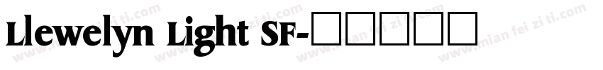 Llewelyn Light SF字体转换
